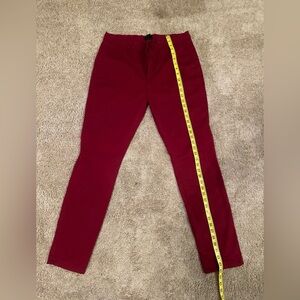H&M Burgundy Slim Fit Pants Size 36R F-25